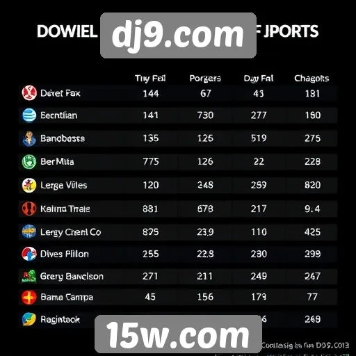 Estatísticas de jogadores no site dj9.com